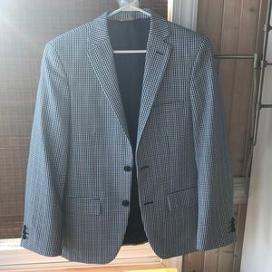 Men’s Green/White/Black Checkered Blazer